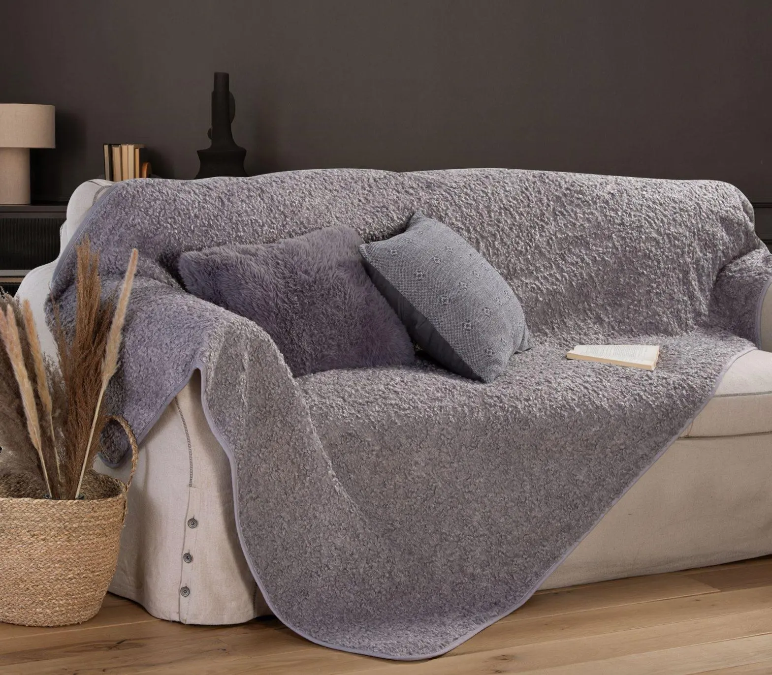 Ριχτάρι Τριθέσιου Καναπέ Γούνινο Nef-Nef Homeware Vanjel Grey 150x300 Nef-Nef Homeware Ριχτάρι Τριθέσιου Καναπέ Γούνινο Nef-Nef Homeware Vanjel Grey 150x300