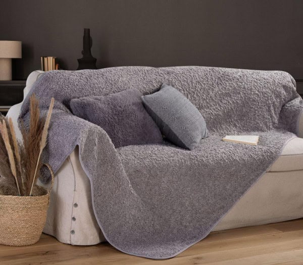 Ριχτάρι Τριθέσιου Καναπέ Γούνινο Nef-Nef Homeware Vanjel Grey 150x300 Nef-Nef Homeware Ριχτάρι Τριθέσιου Καναπέ Γούνινο Nef-Nef Homeware Vanjel Grey 150x300