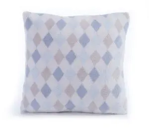 Παιδικό Διακοσμητικό Μαξιλάρι Fleece Nef-Nef Homeware Sweet Rhombus Blue 35x35