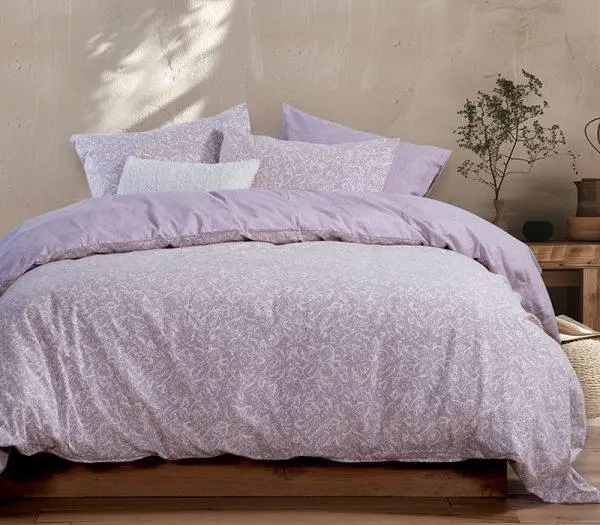 Σετ Σεντόνια Μονά Φανελένια Nef-Nef Homeware Sorial Mauve 160x260