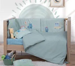 Βρεφική Παπλωματοθήκη Κούνιας Nef-Nef Homeware Basic Mint 110x150