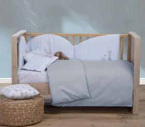 Βρεφική Παπλωματοθήκη Κούνιας Nef-Nef Homeware Basic Silver Grey 110x150