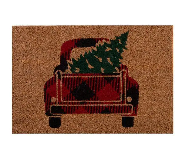 Χριστουγεννιάτικο Ταπέτο Εισόδου Nef-Nef Homeware Car Tree Natural 40x60