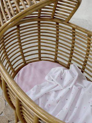Nima Home Βρεφικά Σετ Σεντόνια Λίκνου Nene - Pink 70x110