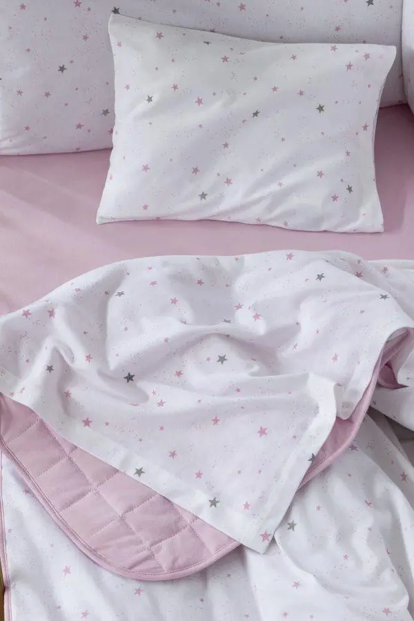 Βρεφικά Σετ Σεντόνια Κούνιας Jersey Nima Home Nene Pink 120x170