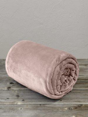 Kocoon Home Κουβέρτα Υπέρδιπλη Fleece 220x240 - Meleg Light Pink