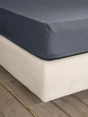 Σεντόνι Υπέρδιπλο με Λάστιχο Nima Home Unicolors Midnight Gray 165x205+35