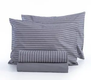 Σετ Σεντόνια Διπλά Περκάλι Nef-Nef Homeware X Nautica Coast Grey 200x270