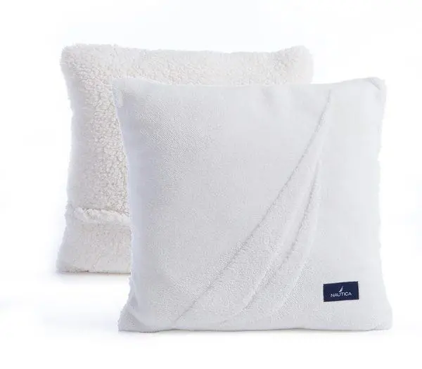 Διακοσμητικό Μαξιλάρι Γούνινο Nef-Nef Homeware X Nautica Coast Ecru 45x45