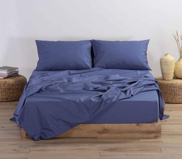 Σεντόνι Μονό Nef-Nef Homeware Basic Indigo 170x270 Nef-Nef Homeware ΣΕΝΤΟΝΙ ΜΟΝΟ NEF-NEF BASIC INDIGO 170X270