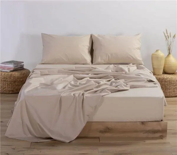 ΣΕΝΤΟΝΙ ΔΙΠΛΟ ΜΕ ΛΑΣΤΙΧΟ NEF-NEF BASIC BEIGE 140Χ200+30