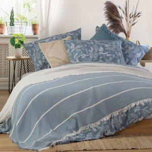 Κουβέρτα Υπέρδιπλη Βαμβακερή Nef-Nef Blue World 230x240