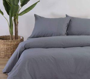 ΣΕΝΤΟΝΙ ΥΠΕΡΔΙΠΛΟ NEF-NEF COTTON-LINEN GREY 240X270
