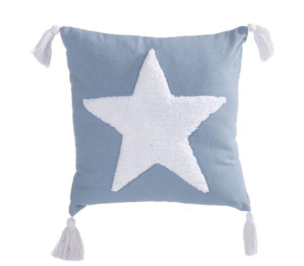 Βρεφικό Διακοσμητικό Μαξιλάρι Nef-Nef Homeware Hugging Star Blue 35x35 Nef-Nef Homeware Βρεφικό Διακοσμητικό Μαξιλάρι Nef-Nef Hugging Star Blue 35x35