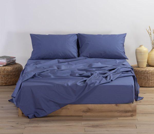 Σεντόνι Ημίδιπλο με Λάστιχο Nef-Nef Homeware Basic Indigo 120x200+30 Nef-Nef Homeware ΣΕΝΤΟΝΙ ΗΜΙΔΙΠΛΟ ΜΕ ΛΑΣΤΙΧΟ NEF-NEF BASIC INDIGO 120Χ200+30