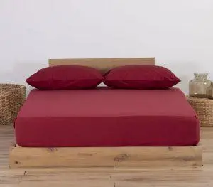ΣΕΝΤΟΝΙ ΜΑΚΟ ΜΟΝΟ ΜΕ ΛΑΣΤΙΧΟ NEF-NEF JERSEY BORDO 100x200+30