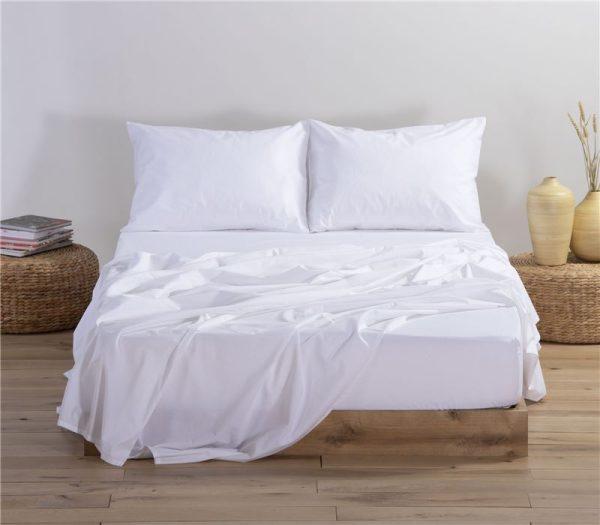 Σεντόνι Διπλό με Λάστιχο Nef-Nef Homeware Basic White 140x200+30 Nef-Nef Homeware ΣΕΝΤΟΝΙ ΔΙΠΛΟ ΜΕ ΛΑΣΤΙΧΟ NEF-NEF BASIC WHITE 140Χ200+30