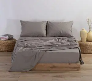 ΣΕΝΤΟΝΙ KING SIZE ΜΕ ΛΑΣΤΙΧΟ NEF-NEF BASIC MOCCA 180Χ200+35