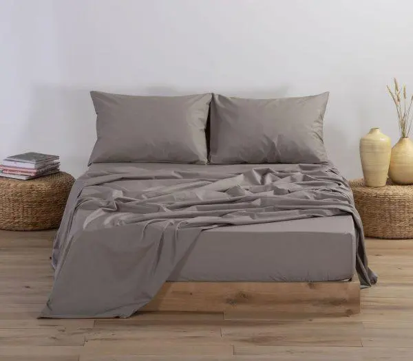 ΣΕΝΤΟΝΙ KING SIZE ΜΕ ΛΑΣΤΙΧΟ NEF-NEF BASIC MOCCA 180Χ200+35