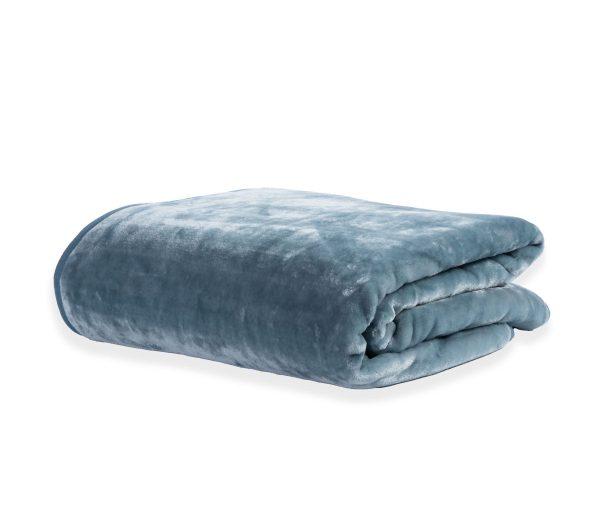 Κουβέρτα Υπέρδιπλη Βελουτέ Nef-Nef Homeware Loft Smoke Blue 220x240 Nef-Nef Homeware sft