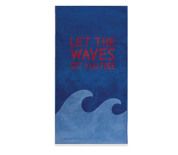 Πετσέτα Θαλάσσης Nef-Nef Set You Free Blue 80×160