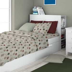 Dimcol ΣΕΝΤΟΝΙΑ ΕΜΠΡΙΜΕ ΣΕΤ 3 τεμ kids Big Cats 27 160X240 Light Olive 100% Cotton Flannel