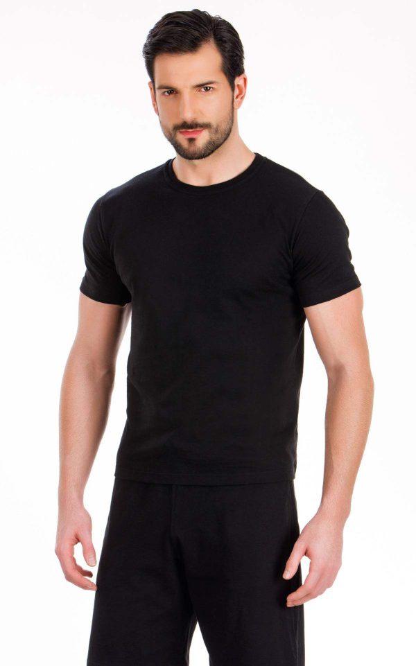 Ανδρικό T-Shirt Βαμβακερό Minerva Black Medium