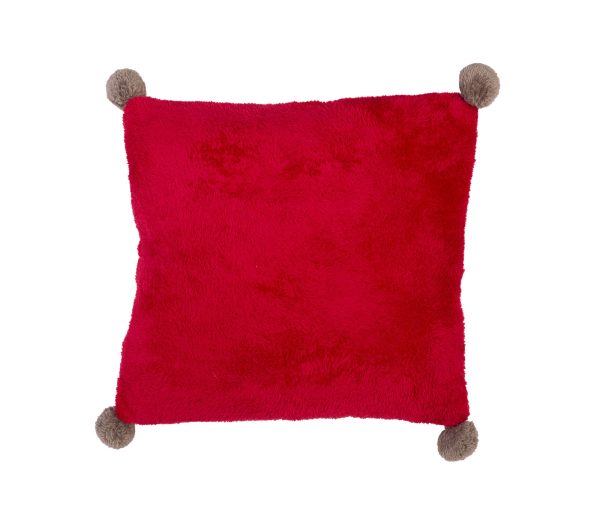 Διακοσμητικό Μαξιλάρι Γούνινο Sherpa Nef-Nef Nasty Red 50x50