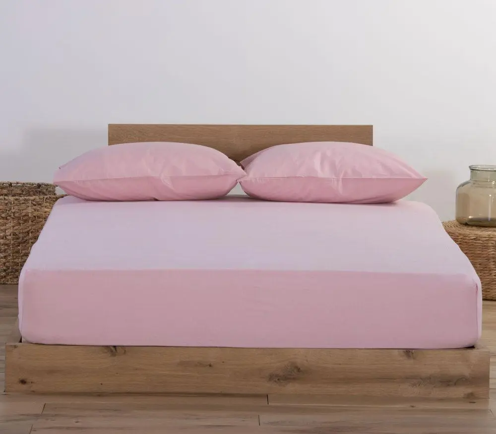 Σεντόνι Διπλό με Λάστιχο Μακό Nef-Nef Homeware Jersey Pink 140x200+30 Nef-Nef Homeware 5205495366067 1149 L
