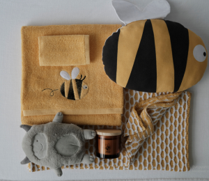Βρεφική Κουβέρτα Αγκαλιάς Πλεκτή Nef-Nef Bee Honey 80x110