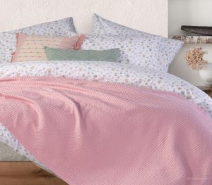 κουβέρτα πικέ υπέρδιπλη nef nef new golf pink (1)
