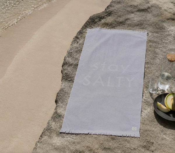 Πετσέτα Θαλάσσης Nef-Nef Homeware Stay Salty Silver 90x170 Nef-Nef Homeware Nef Nef Homeware Stay Salty Silver