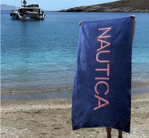Πετσέτα Θαλάσσης Nef Nef X Nautica Branded Blue 80×160 300x278