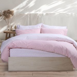 παπλωματοθήκη υπέρδιπλη σετ 230x240 2 όψεων nef nef somber rose (1)