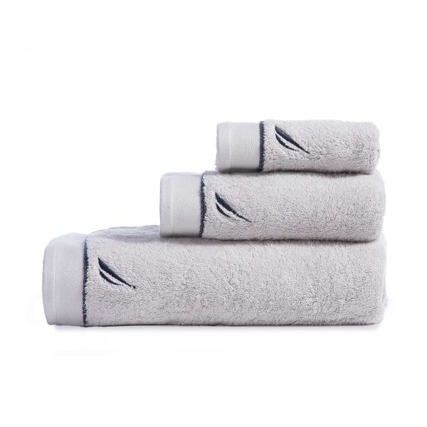 Σετ Πετσέτες Μπάνιου 3τμχ 600gr/m2 Nef-Nef Homeware X Nautica Coast Silver Nef-Nef Homeware X Nautica πετσέτα χεριών 30x50 nautica by nef nef nau coast silver 600gsm