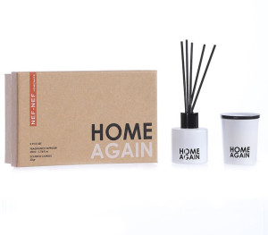 Σετ Αρωματικό Χώρου με Στικς - Αρωματικό Κερί Nef-Nef Homeware Home Again White 50ml + 70gr