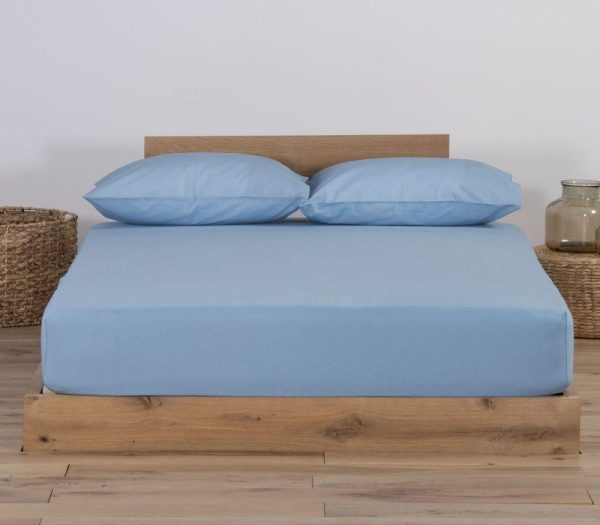 Σεντόνι Μονό με Λάστιχο Μακό Nef-Nef Homeware Jersey Light Blue 100×200+30 Nef-Nef Homeware 5205495592114 9729 L (1)