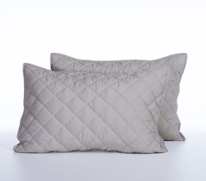 Σετ Μαξιλαροθήκες Καπιτονέ 2τμχ Κεντητές Nef-Nef Homeware Smart Line Olga Grey 52×72