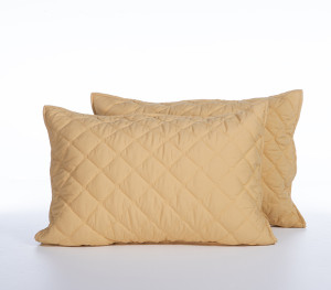 Σετ Μαξιλαροθήκες Καπιτονέ 2τμχ Κεντητές Nef-Nef Homeware Smart Line Olga Honey 52×72