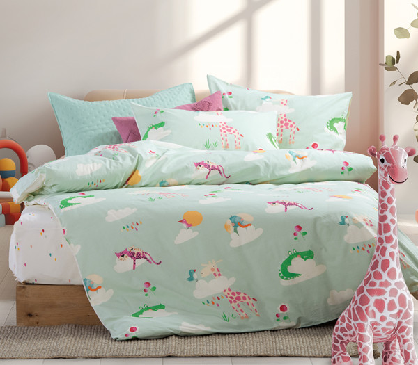 Σετ Παιδικά Σεντόνια Μονά Nef-Nef Homeware Sky Is A Zoo Mint 170×260 Nef-Nef Homeware Σετ Παιδικά Σεντόνια Μονά Nef-Nef Homeware Sky Is A Zoo Mint 170×260