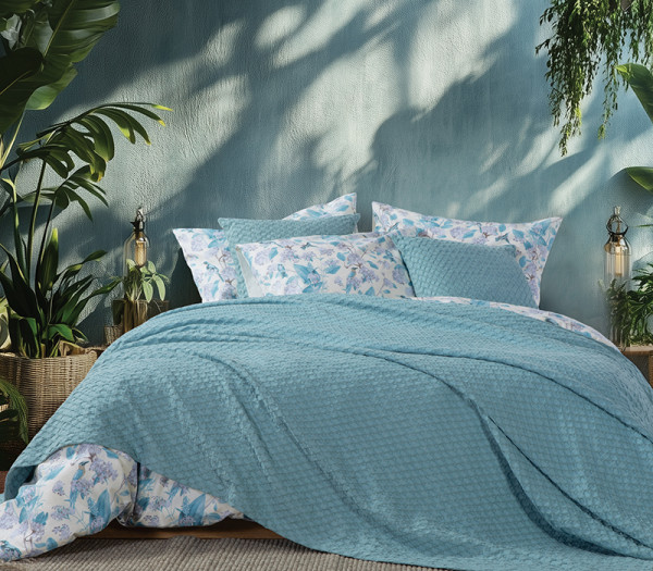 Κουβέρτα Μονή Πικέ Nef-Nef Homeware Elmer Aqua 160×240