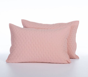 Σετ Μαξιλαροθήκες Καπιτονέ 2τμχ Nef-Nef Homeware Smart Line Valia Peach 52×72