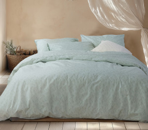 Σετ Παπλωματοθήκη Υπέρδιπλη Περκάλι Nef-Nef Homeware Serenity Josefine Mint 240×230