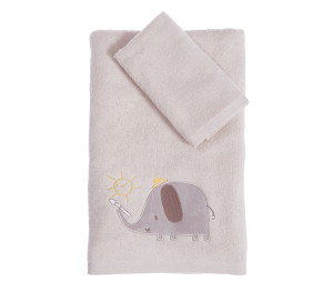 Σετ Βρεφικές Πετσέτες 2τμχ Nef-Nef Homeware Happy Days Greige