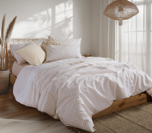 Σετ Σεντόνια Υπέρδιπλα Βαμβακερά Nef-Nef Homeware Smart Line Donter Beige 240×270