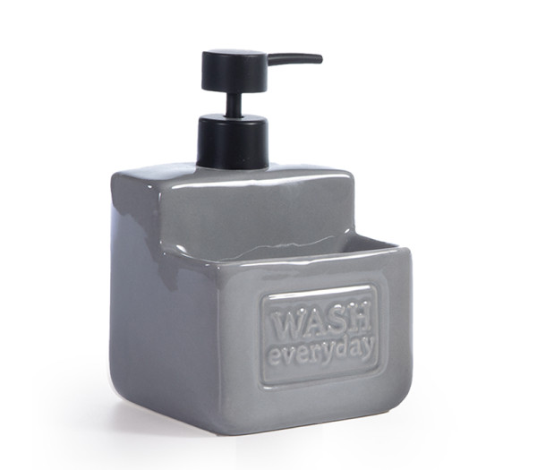 Δοχείο Κρεμοσάπουνου Κεραμικό Nef-Nef Homeware Clean Grey Nef-Nef Homeware Δοχείο Κρεμοσάπουνου Κεραμικό Nef-Nef Homeware Clean Grey