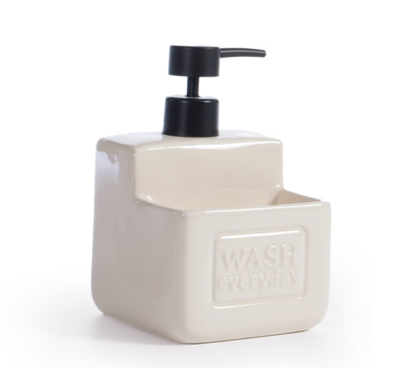Δοχείο Κρεμοσάπουνου Κεραμικό Nef-Nef Homeware Clean Off White Nef-Nef Homeware Δοχείο Κρεμοσάπουνου Κεραμικό Nef-Nef Homeware Clean Off White