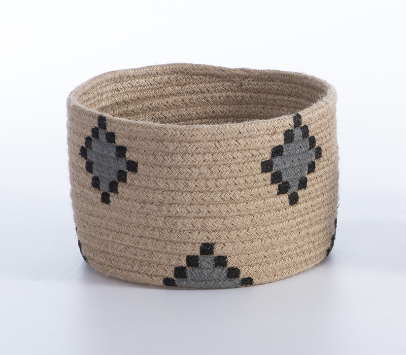 Καλάθι Γιούτα Nef-Nef Homeware Alemao Natural/Grey D22x14 Nef-Nef Homeware Καλάθι Γιούτα Nef-Nef Homeware Alemao Natural/Grey D22x14