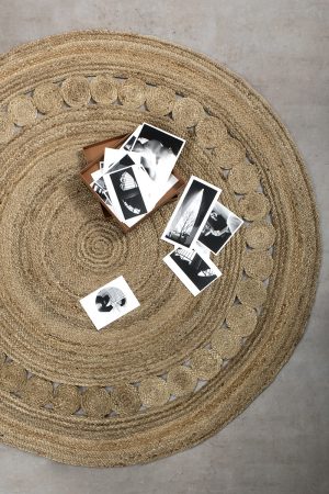 Nima Home Στρογγυλό Χαλί R150 - Makrame Natural