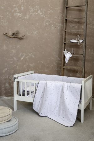Σετ Βρεφικά Σεντόνια Κούνιας Βαμβακερά Nima Home Nene Gray 120×170